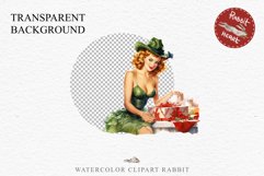 50s Christmas Lady Clipart Retro House Wife Women PNG Pin Up Girl Art Image Watercolor Transparent Print illustration sublimation creepy printable digital  watercolor Pink Pin Up christmas Lady, Retro Women clipart, xmas character house wife Girl art 