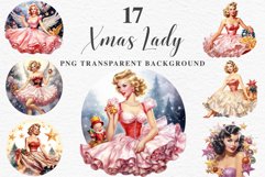 watercolor Pink Pin Up christmas Lady, Retro Women clipart, xmas character house wife Girl art 50s Christmas Lady Clipart Retro House Wife Women PNG Pin Up Girl Art Image Watercolor Transparent Print illustration sublimation creepy printable digital