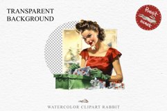50s Christmas Lady Clipart Retro House Wife Women PNG Pin Up Girl Art Image Watercolor Transparent Print illustration sublimation creepy printable digital  watercolor Pink Pin Up christmas Lady, Retro Women clipart, xmas character house wife Girl art 
