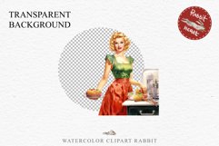 50s Christmas Lady Clipart Retro House Wife Women PNG Pin Up Girl Art Image Watercolor Transparent Print illustration sublimation creepy printable digital  watercolor Pink Pin Up christmas Lady, Retro Women clipart, xmas character house wife Girl art 