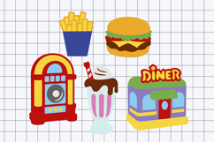 50s Diner Elements 3D SVG Product Image 3