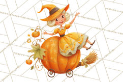 Vintage Halloween Parade Clipart PNG, Halloween Kids Png Product Image 5