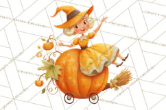 Vintage Halloween Parade Clipart PNG, Halloween Kids Png Product Image 5