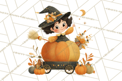 Vintage Halloween Parade Clipart PNG, Halloween Kids Png Product Image 2