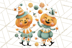 Vintage Halloween Parade Clipart PNG, Halloween Kids Png Product Image 4