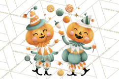Vintage Halloween Parade Clipart PNG, Halloween Kids Png Product Image 4