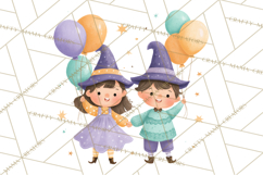 Vintage Halloween Parade Clipart PNG, Halloween Kids Png Product Image 3