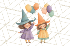 Vintage Halloween Parade Clipart PNG, Halloween Kids Png Product Image 4