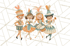 Vintage Halloween Parade Clipart PNG, Halloween Kids Png Product Image 2
