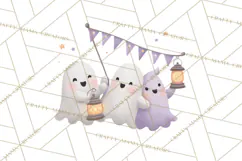 Vintage Halloween Parade Clipart PNG, Halloween Kids Png Product Image 3