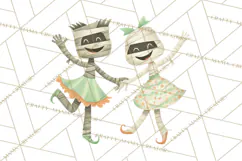 Vintage Halloween Parade Clipart PNG, Halloween Kids Png Product Image 2