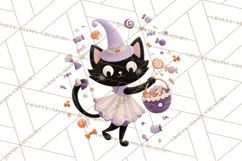Vintage Halloween Parade Clipart PNG, Halloween Kids Png Product Image 4