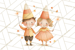 Vintage Halloween Parade Clipart PNG, Halloween Kids Png Product Image 5