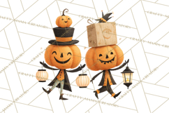 Vintage Halloween Parade Clipart PNG, Halloween Kids Png Product Image 5