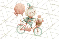 Vintage Halloween Parade Clipart PNG, Halloween Kids Png Product Image 5