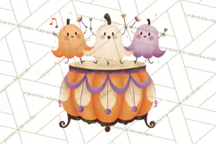 Vintage Halloween Parade Clipart PNG, Halloween Kids Png Product Image 3