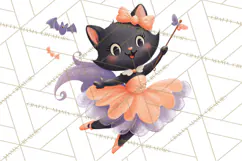 Vintage Halloween Parade Clipart PNG, Halloween Kids Png Product Image 3