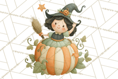 Vintage Halloween Parade Clipart PNG, Halloween Kids Png Product Image 4
