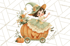 Vintage Halloween Parade Clipart PNG, Halloween Kids Png Product Image 5