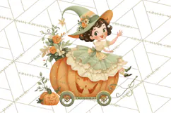 Vintage Halloween Parade Clipart PNG, Halloween Kids Png Product Image 5