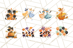 Vintage Halloween Parade Clipart PNG Product Image 5