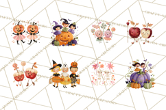Vintage Halloween Parade Clipart PNG Product Image 6