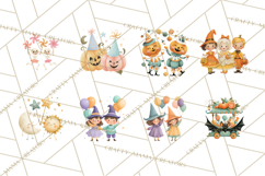Vintage Halloween Parade Clipart PNG Product Image 2