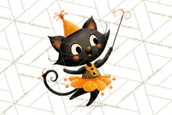 Vintage Halloween Parade Clipart PNG, Halloween Kids Png Product Image 3