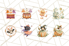 Vintage Halloween Parade Clipart PNG Product Image 9