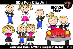 Fifties Fun Kids Clip Art Product Image 3