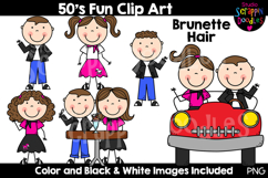 Fifties Fun Kids Clip Art Product Image 2