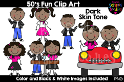 Fifties Fun Kids Clip Art Product Image 4