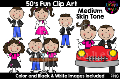 Fifties Fun Kids Clip Art Product Image 5