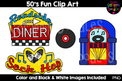 Fifties Fun Kids Clip Art Product Image 6