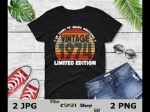 Vintage 1974 50 Years Of Being Awesome Png, Limited Edition Product Image 2