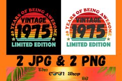 Vintage 1975 50 Years Of Being Awesome Png, Limited Edition Product Image 1