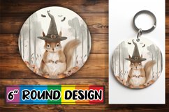 Boho Animal Round Design Halloween PNG Keychain Product Image 1