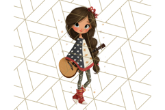 Patriotic Fashion Girl Clipart PNG for 4th of July Product Image 3