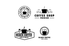 Vintage Premium Coffee Shop and Cafe Logo Vector Collection Product Image 1