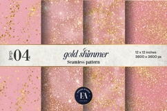 Pink Gold Shimmer Digital Paper, Glitter Texture Product Image 1