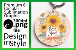 Mom's Day Sublimation Circle Keychain Product Image 1