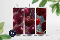 Glitter Coquette Cherry Pattern | Sparkly Glam Texture Paper Product Image 2