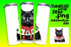 Winter Holiday Cat Tumbler Product Image 1
