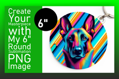 Cute Keychain Round Design Template , Dog Product Image 1