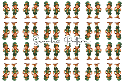 Lucky Babe Retro Seamless Patterns - Leprechaun &amp; Clovers Product Image 8