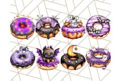 Halloween Donut Clipart PNG, Cute Spooky Doughnut Art Product Image 3
