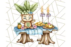 Tropical Tiki Friends PNG Clipart, Cute Summer Art Product Image 3