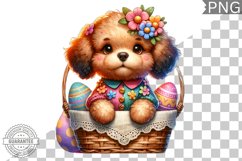 Easter Dog Sublimation - Easter Clipart PNG Design Product Image 1