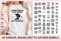 50 Cowgirl Bachelorette Party Sayings SVG Bundle Product Image 1