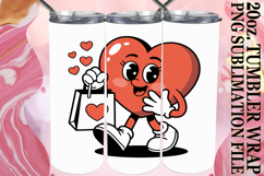 Radiant Memories 20oz tumbler wrap, Valenines Heart Product Image 1